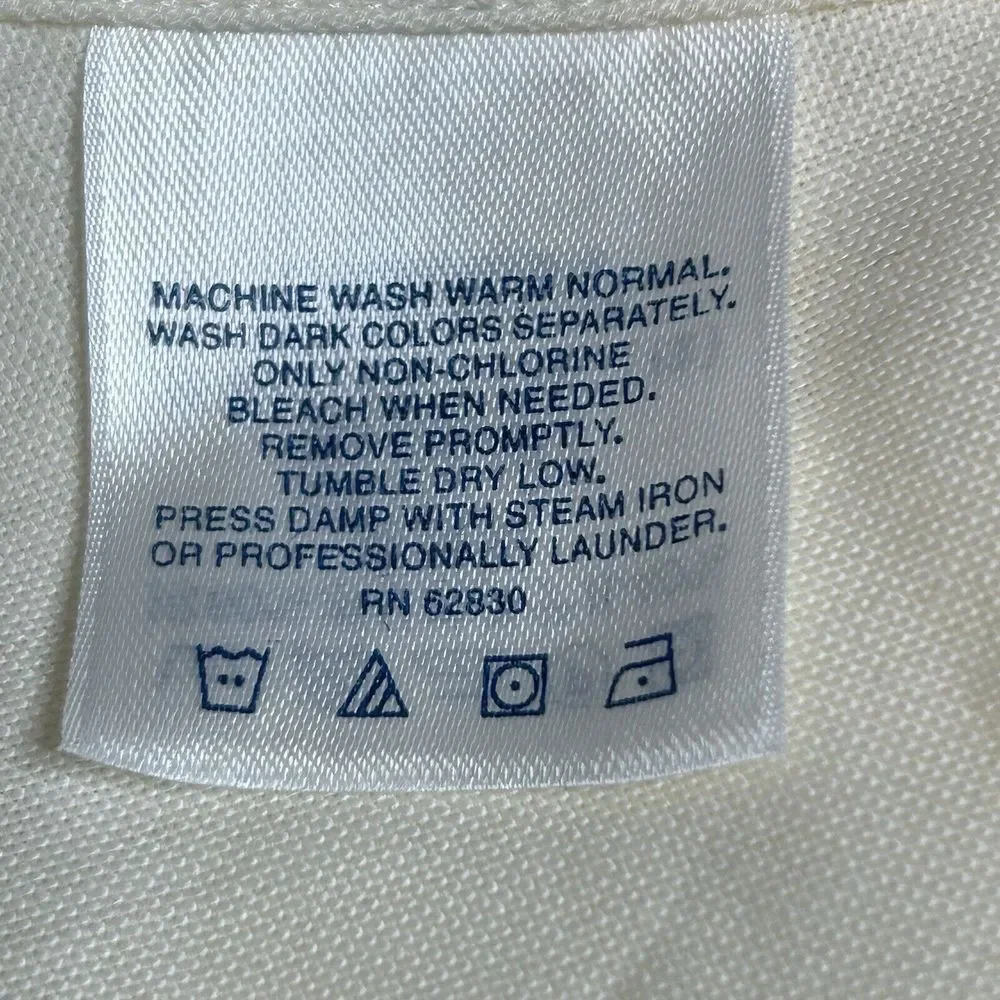 Lands' End Mens 17 - 34 Regular Pale Yellow‎ Button Down Long Sleeve Shirt